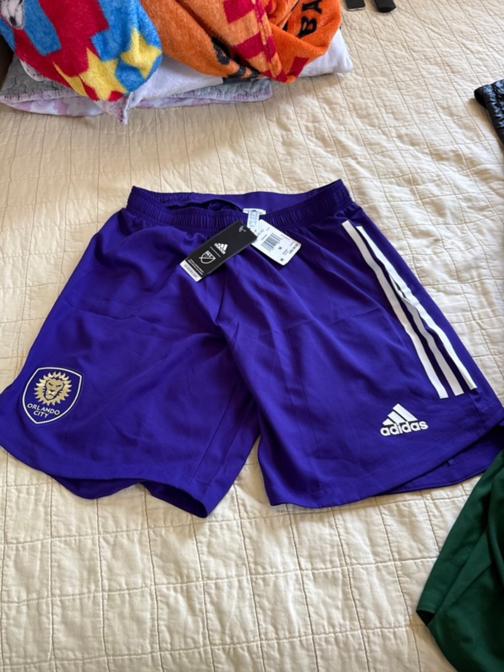 adidas Purple Performance Athletic Shorts with Tags
